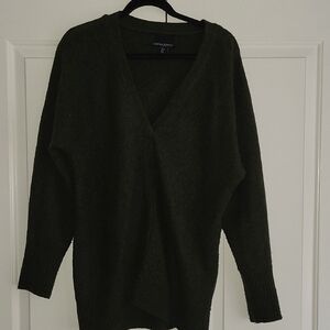 Dark Green V-Neck Sweater